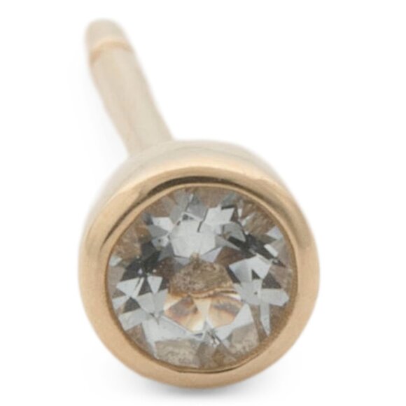 GORJANA AquaMar 14kt Gold Classic Aquamarine Stud Earring